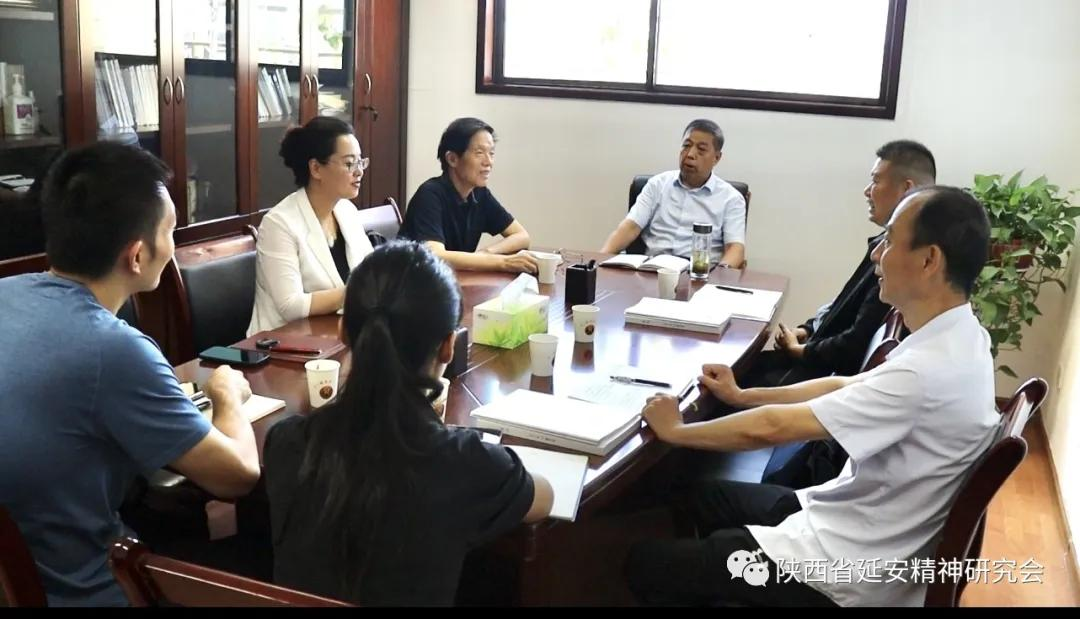 陕西省委政策研究室文化处到我会开展弘扬延安精神工作调研