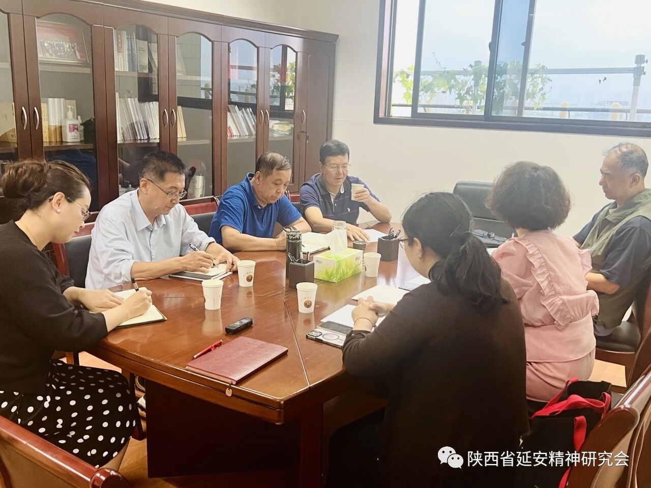 西安话剧院来我会就话剧《延水谣》进行专题座谈