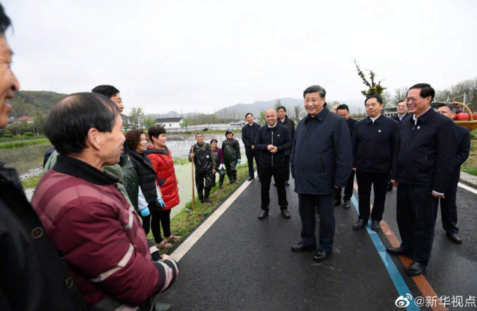 习近平在浙江省安吉县考察